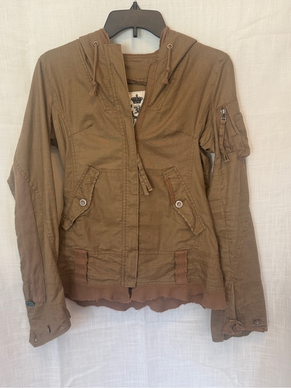 BB Dakota Twilight Bella Swan Movie Inspired Tan/Brown Utility Hooded Jacket